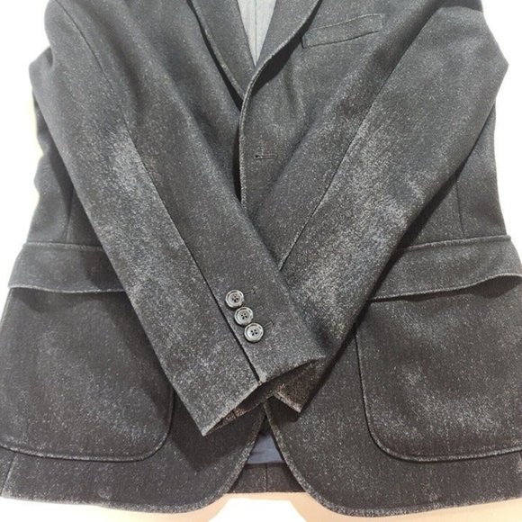 Vince. Wool Blend Black Distressed Men's Blazer 42 - Picture 6 of 12